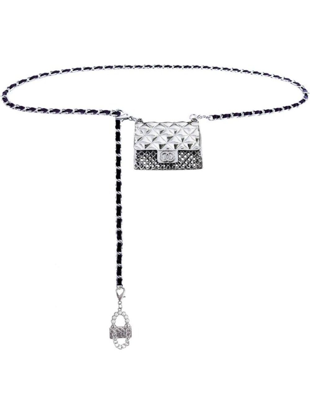Chic Mini Chain Belt Purse - Silver Waist Bag & Stylish Fanny Pack for Women
